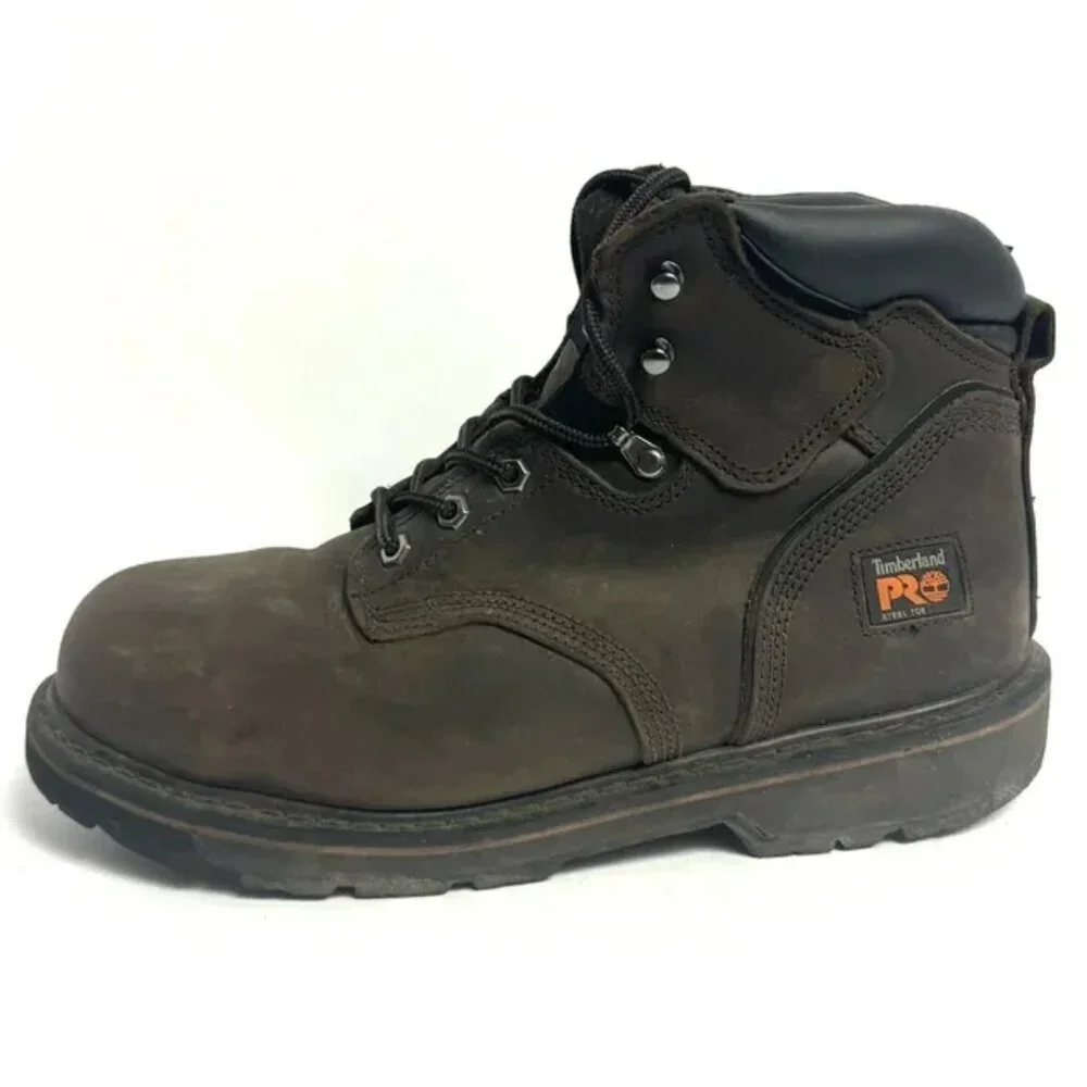 Timberland Pro Mens Pit Boss Steel Toe Work Boot Brown Size 11.5W